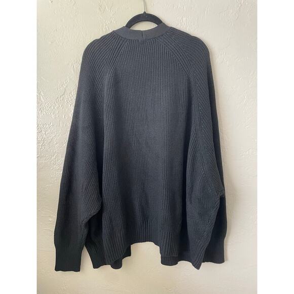 NWT ASOS Plus Chunky Knit Wool Open Oversized Cardigan Sweater Dolman Sleeve 18 - Picture 4 of 6